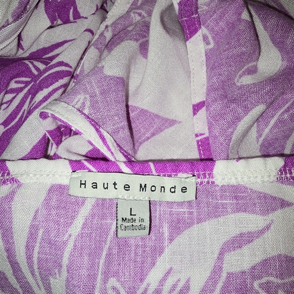 Purple Hawaiian Style Dress Large - Picture 13 of 14